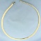 Italian Made 16 Inch Omega Link Necklace In 14k Yellow Gold