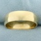 Mens Wide 7mm Wedding Band Ring In 14k Yellow Gold