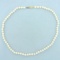 18 Inch Cultured Pearl Necklace With 14k Yellow Gold Clasp