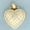 1ct Tw Diamond Heart Pendant In 14k Yellow Gold
