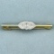 Antique White Sapphire Pin In 18k Yellow And White Gold