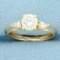 1ct Diamond Engagement Ring In 14k Yellow Gold