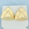Pyramid Shaped Earrings In 14k Yellow Gold