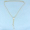 Diamond Lariat Y Necklace In 14k Yellow Gold
