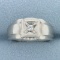 Vintage Diamond Wedding Or Engagement Ring In 14k White Gold