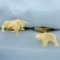 Lindsay Wall Street Bull And Bear Cufflinks In 14k Yellow Gold