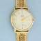 Mens Vintage Super Roamer Incabloc Watch In Solid 18k Gold Case And Band