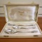 Christofle Vendome Arcantia Set Of Three Silver Plate Flatware In Box