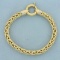 Italian Foxtail Link Bracelet In 18k Yellow Gold