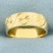 Diamond Cut Star Design Band Ring In 14k Yellow Gold