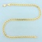 18 Inch Heavy Italian Designer Curb Link Chain Necklace In 14k Yellow Gold