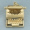 Mechanical 3 D Typewriter Charm Or Pendant In 14k Yellow Gold