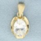 3ct Pear Cz Pendant In 14k Yellow Gold