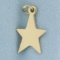 Elongated Star Charm Or Pendant In 14k Yellow Gold