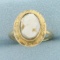 Antique Carved Right Facing Cameo Ring In 14k Yellow Gold