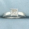 Princess Cut Diamond Solitaire Engagement Ring In 10k White Gold