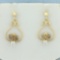 Diamond Wirework Dangle Earrings In 14k Yellow Gold