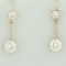 Diamond Dangle Earrings In 14k Yellow Gold