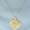 3d Cutout Heart Pendant And Chain Necklace In 14k Yellow Gold