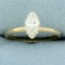 Marquise Diamond Illusion Setting Solitaire Engagement Ring In 14k Yellow Gold