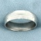 Mens 6mm Comfort Fit Wedding Band Ring In Platinum