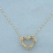 Multi Color Topaz Heart Necklace In 14k Yellow Gold