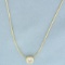 17 Inch Diamond Solitaire Slide Necklace In 14k Yellow Gold