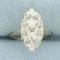 Diamond Navette Ring In 14k White Gold