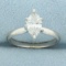 1ct Marquise Solitaire Diamond Engagement Ring 14k White Gold