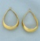 Tear Drop Hoop Stud Earring Enhancers In 10k Yellow Gold