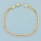 Curb Link Anklet In 10k Yellow Gold