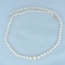 18 Inch Graduated Akoya Pearl Necklace In 14k White Gold