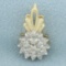 Diamond Pineapple Pendant In 14k Yellow And White Gold
