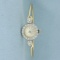Vintage Ladies Lucian Piccard Diamond Dress Watch In 14k Yellow And White Gold