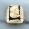Vintage Onyx Spartan Ring In 10k Yellow Gold