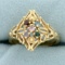 Rainbow Gemstone Ring In 10k Yellow Gold