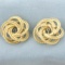Rope Spiral Design Stud Earring Jackets In 14k Yellow Gold