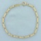 Vintage Watch Chain Link Bracelet In 14k Yellow Gold