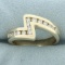 Diamond Lightning Bolt Design Ring In 14k Yellow Gold