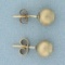 Diamond Cut Ball Stud Earrings In 9k Yellow Gold