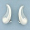 Tiffany And Co. Elsa Peretti Extra Large Oversized Teardrop Sterling Silver Clip On Earrings