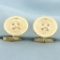Vintage Button Cufflinks In 10k Yellow Gold