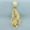 Gold Nugget Pendant In 14k Yellow Gold
