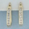 1ctw Channel Set Diamond Hoop Earrings In 14k Yellow Gold