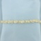 Baguette And Round Diamond Tennis Bracelet In 14k Yellow Gold