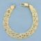 Italian Reversable Woven Braided Multi Strand Herringbone Bracelet In 14k Yellow Gold