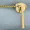 Diamond Hammer Tie Pin In 14k Yellow Gold