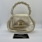 Chanel Metallic Gold Twisted Top Handle Evening Bag