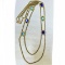 Vintage Ysl Yves Saint Laurent Long Colored Blue Glass Double Strand Necklace