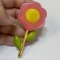 Givenchy Vintage Pink Flower Pastel Resin And Enamel Brooch Pin
